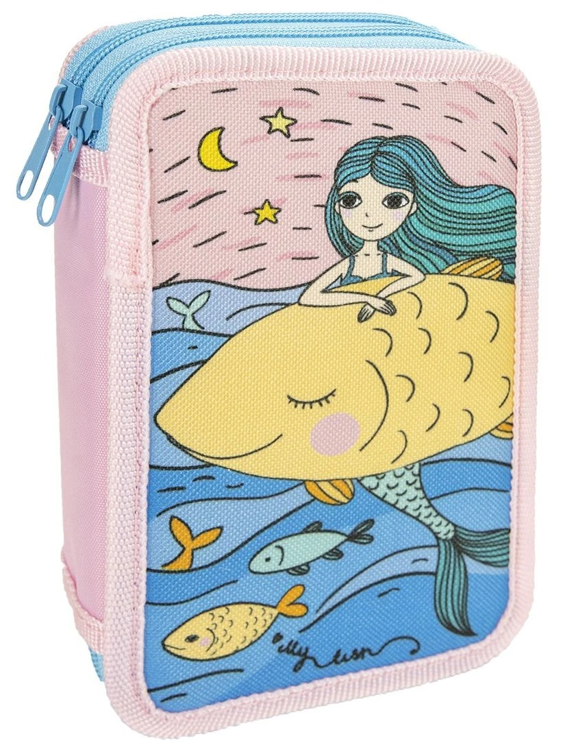 Пенал 2-секц, печать на ткани Невероятная русалка-1, 190х115