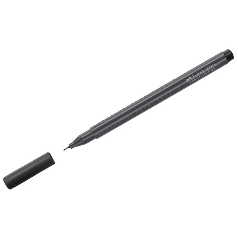 Ручка капиллярная Faber-Castell "Grip Finepen" черная, 0,4мм,