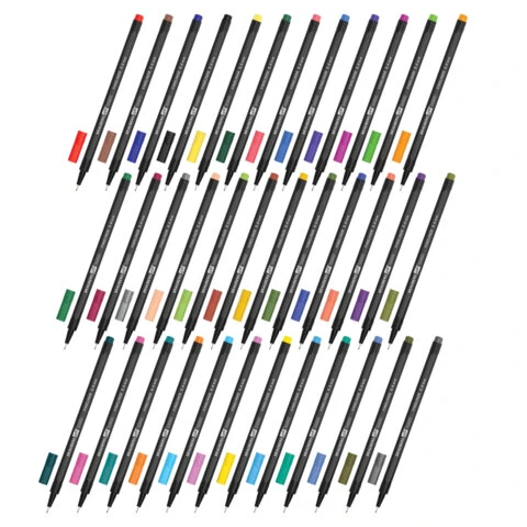 Ручки капиллярные (линеры), 36 ЦВЕТОВ, BRAUBERG ART, CLASSIC, трехгранные,