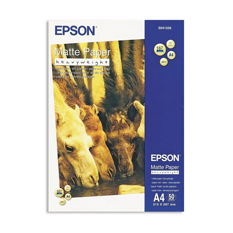 Бумага для цв.струй.печ. EPSON s041256 (А4,167г,матов.,пачка 50л) штр. 