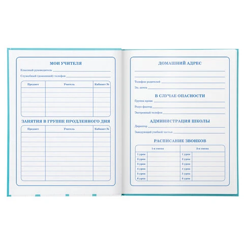 Дневник 1-4 класс, 48 л., твердый, ЮНЛАНДИЯ, глянцевая ламинация, с подсказом,