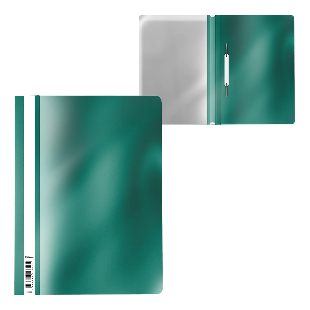 Папка-скоросшиватель пластиковая ErichKrause® Glossy Ice Metallic, A4, бирюзовый