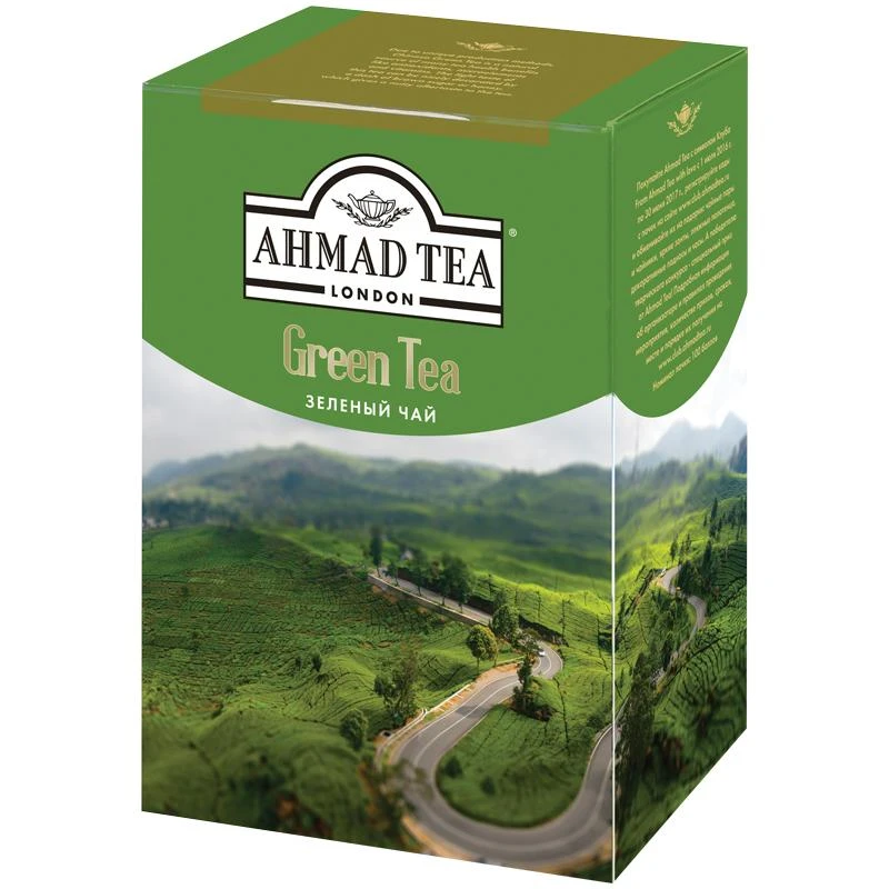 Чай Ahmad Tea "Green Tea", зеленый, листовой, 200г 1310-1