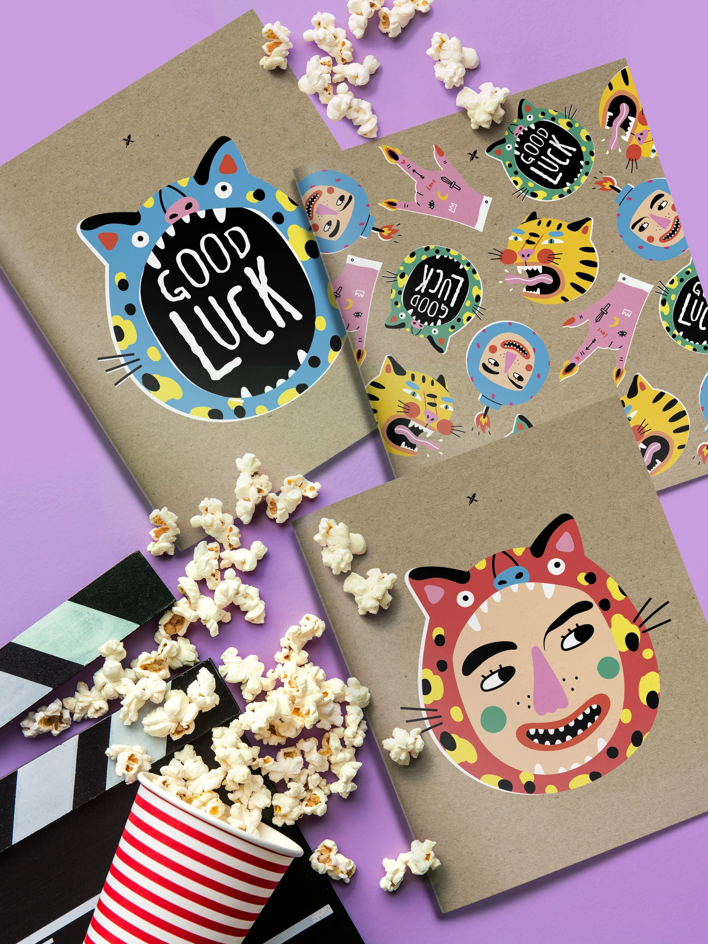 Тетрадь 48 листов, кл. скреп. LOREX EYE-POPPING А5 крафт офс. двойная обложка