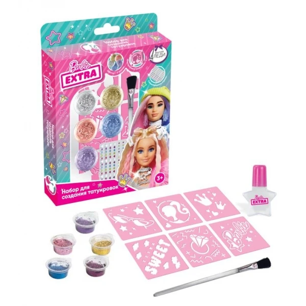 Набор для создания татуировок, Barbie с блестками МИЛАЯ ЛЕДИ
