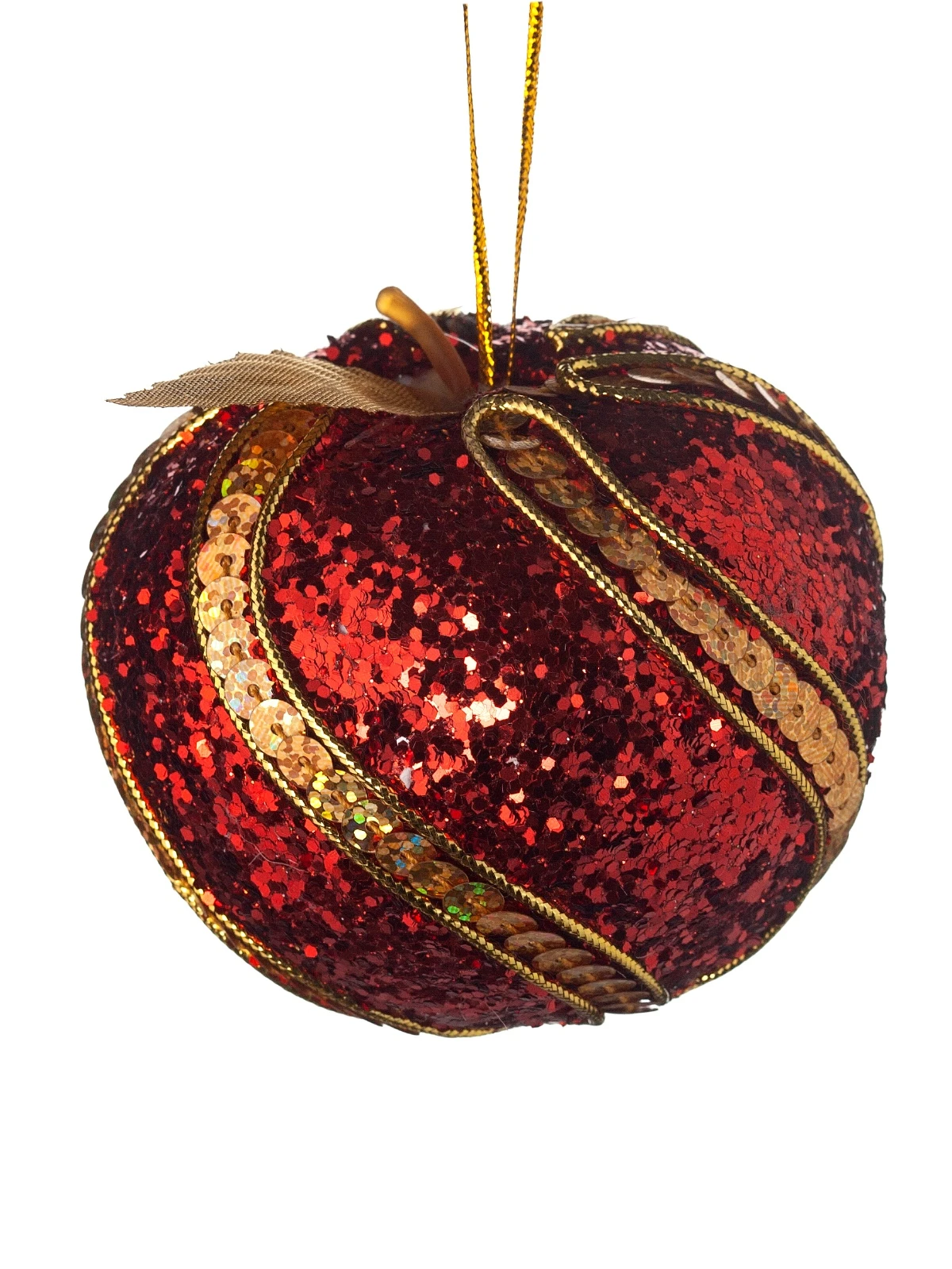 Подвеска 8см, ЯБЛОКО пенопласт, красная