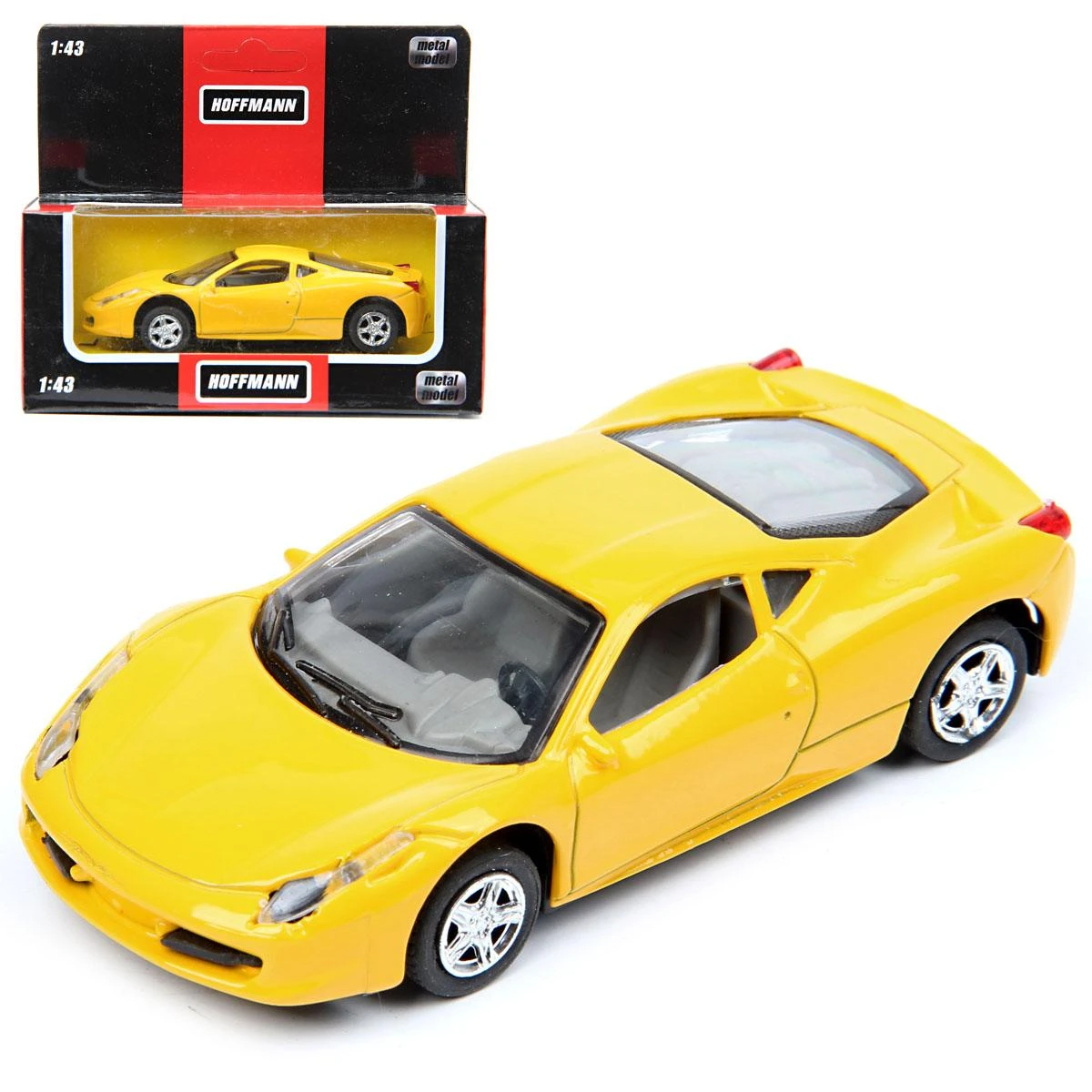 Машина металлическая, 1:43 инерционная. 49520/желтый