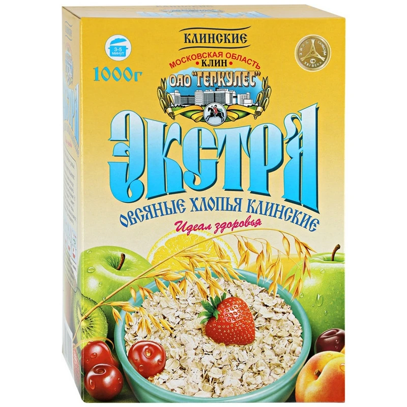 Завтрак Хлопья овсяные Экстра ГОСТ Элита, 1 кг