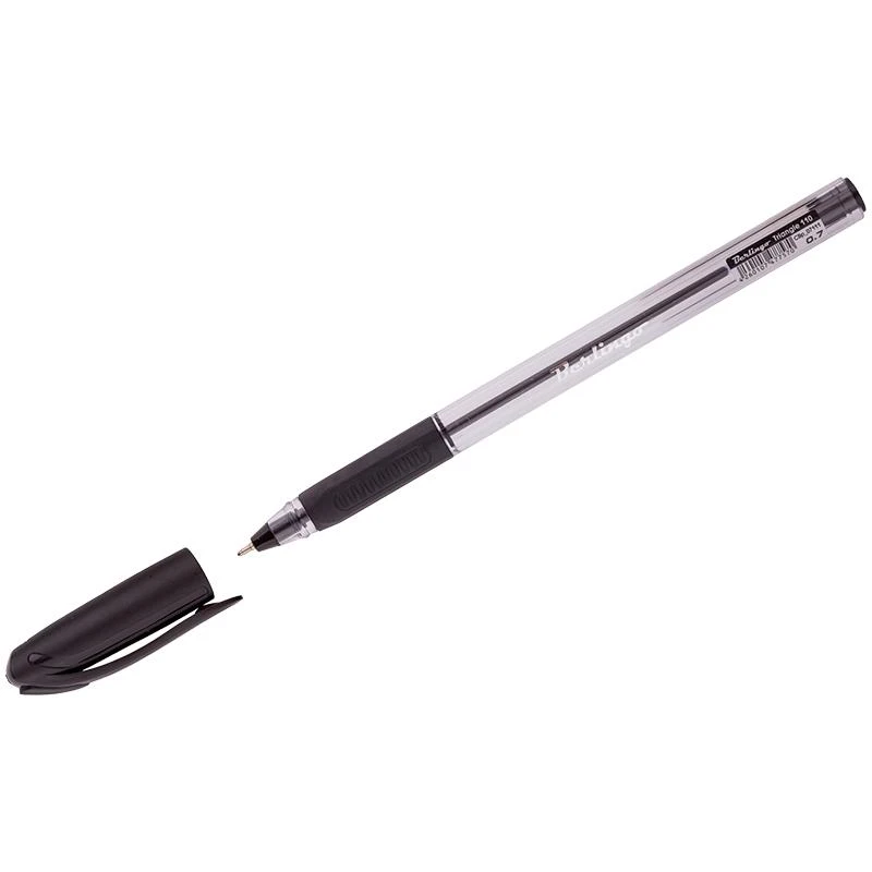 Ручка шариковая Berlingo "Triangle 110" черная, 0,7мм, грип. CBp_07111