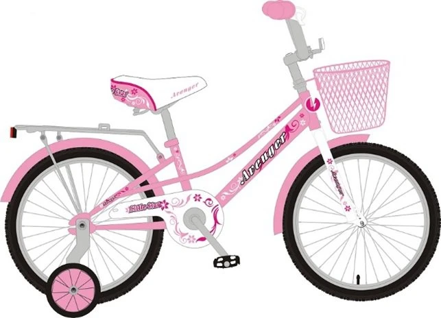 Велосипед 12" AVENGER LITTLE STAR розовый/белый