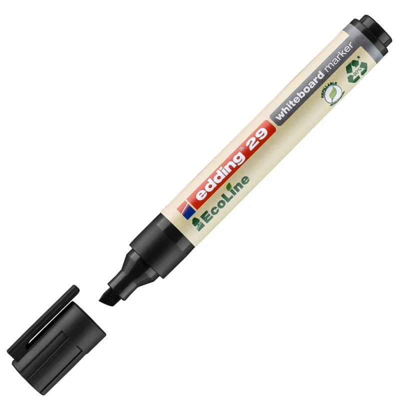 Маркер для белых досок EDDING 29/1 Ecoline, 1-5 мм, черный, скош. нак