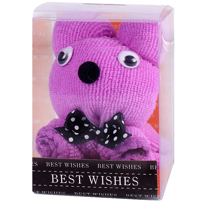 Салфетка подарочная "Зверята" 24*24см. ассорти