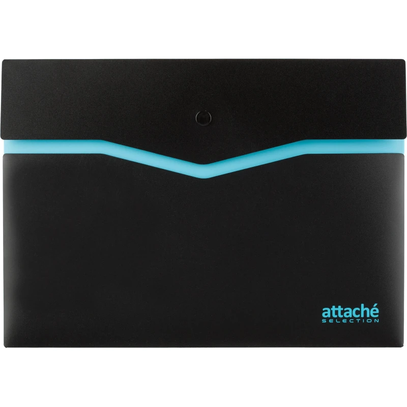 Папка-конверт на кнопке Attache Selection Black&Blue,А4