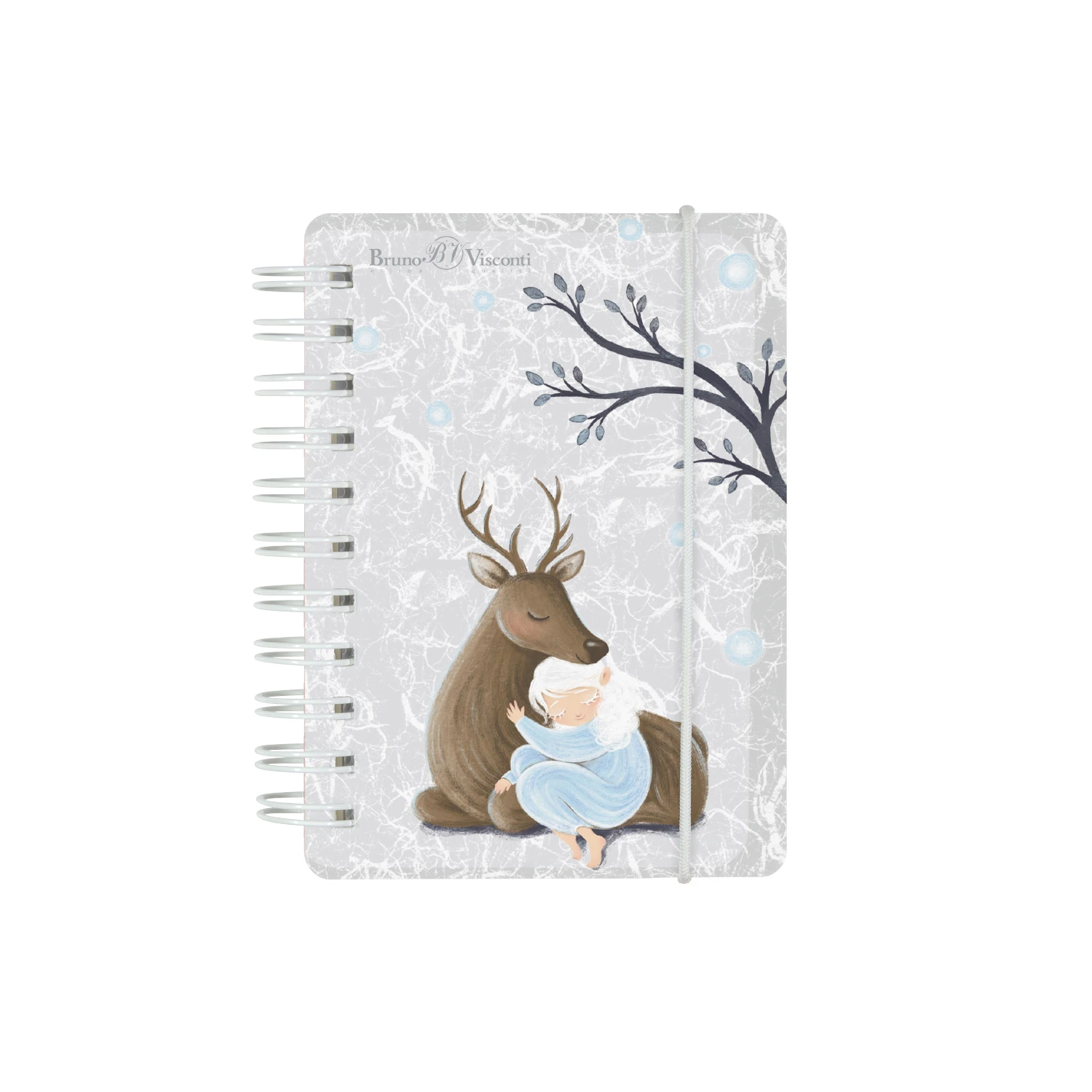 "CUTE JOURNAL" А7, 80 Л. НА ГРЕБНЕ С РЕЗИНКОЙ "FOREST DREAM"