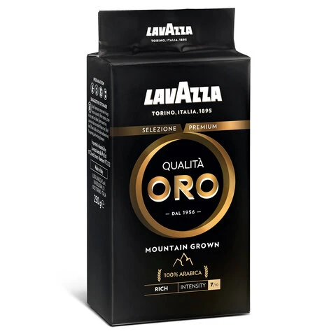 Кофе молотый LAVAZZA "Qualita Oro MOUNTAIN GROWN", арабика 100%, 250