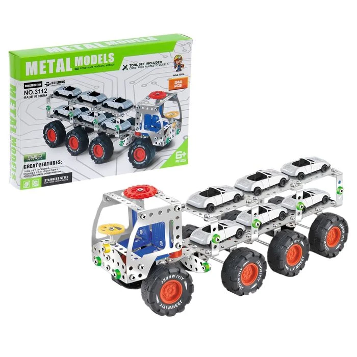 Конструктор металлический «Автовоз», 244 детали Конструктор металлический «Автовоз», 244 детали