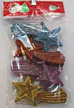 Новогоднее украшение - подвеска "Звезды", 4 штуки Новогоднее украшение - подвеска "Звезды", 4 штуки