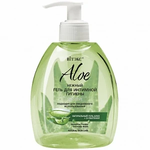 ВИТЭКС ALOE 97% НЕЖНЫЙ ГЕЛЬ для интимной гигиены Sensitive 300мл/12шт, код 38 08