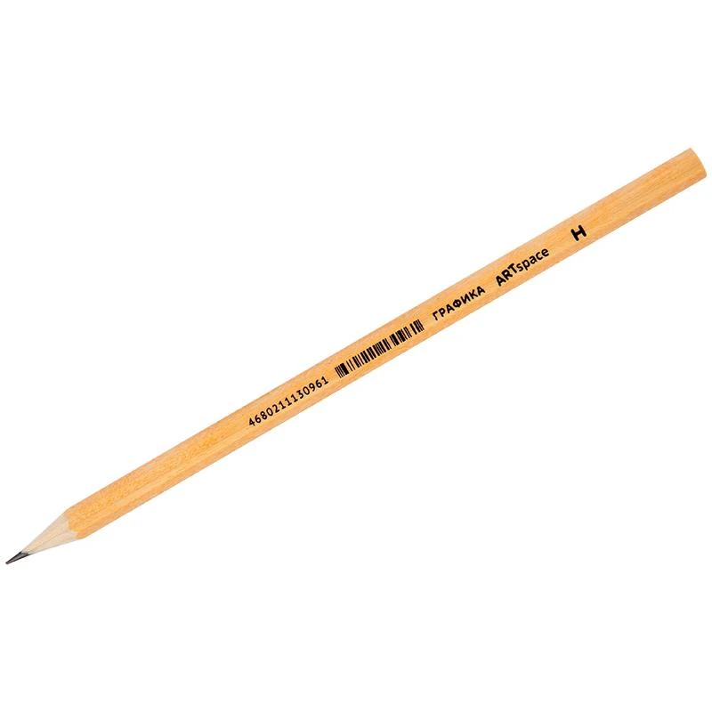 Карандаш ч/г ArtSpace "Графика" H, заточен. HY002_15096 Карандаш ч/г ArtSpace "Графика" H, заточен. HY002_15096