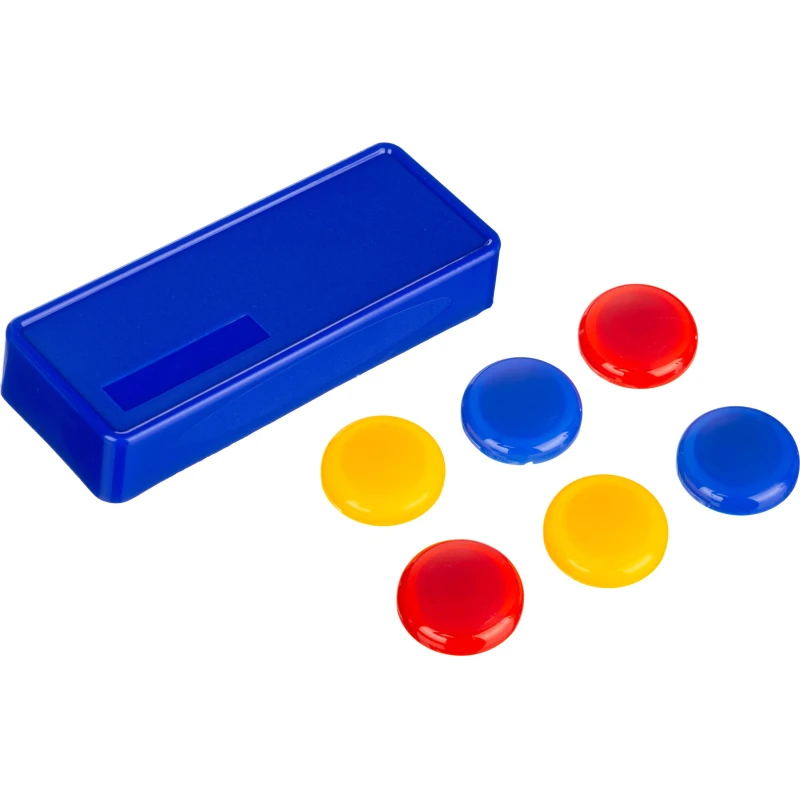Набор для магнитно-маркерной доски Attache (синяя губка,магниты 30мм, ассорти)