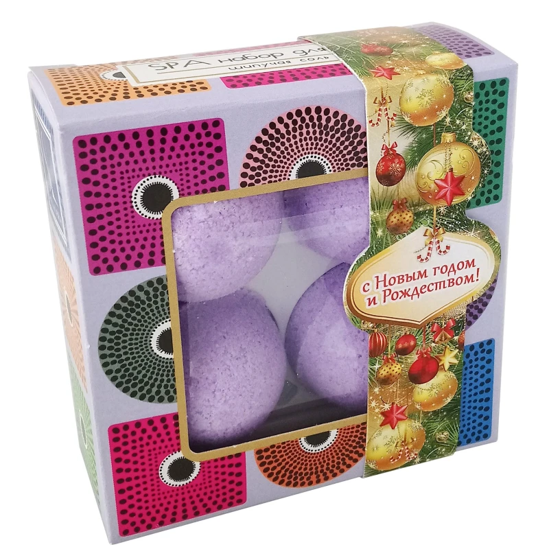 Подарочный набор НГ Spa by Lara соль шипуч для ванн лаванда 4х40гр 15245