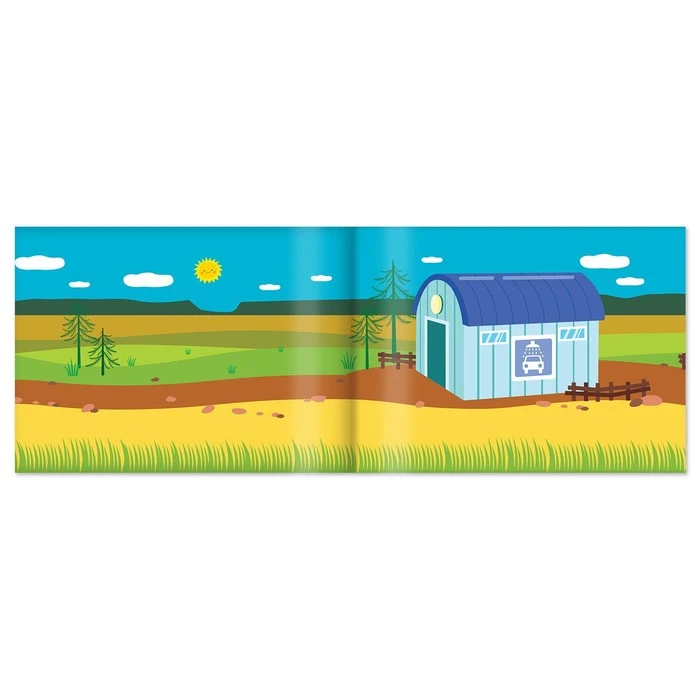 100 наклеек альбом "Путешествие Синего трактора", Синий трактор.