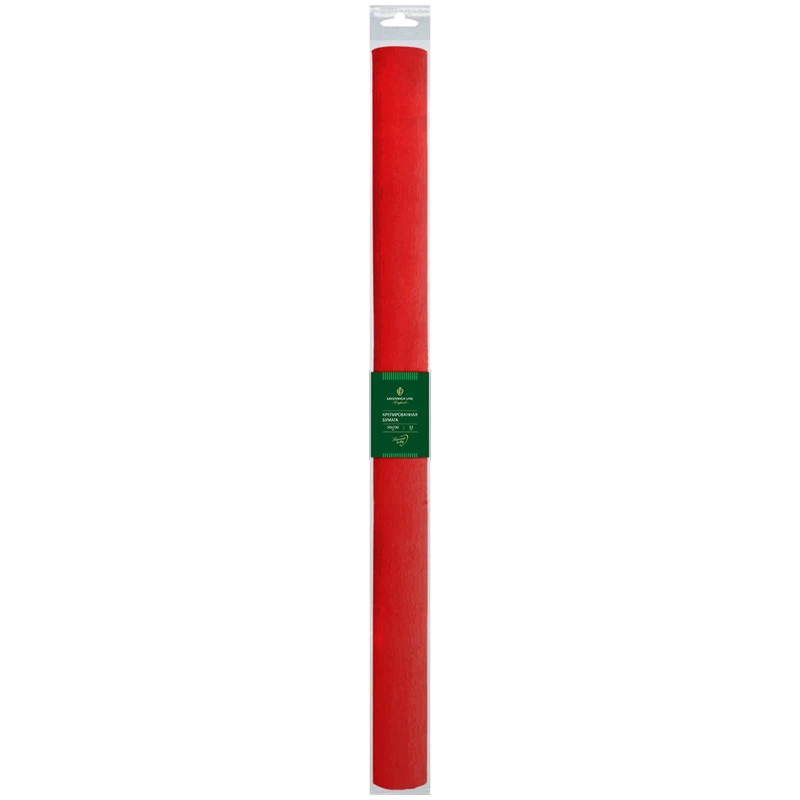 Бумага крепированная Greenwich Line, 50*250см, 32г/м2, красная, в рулоне, пакет