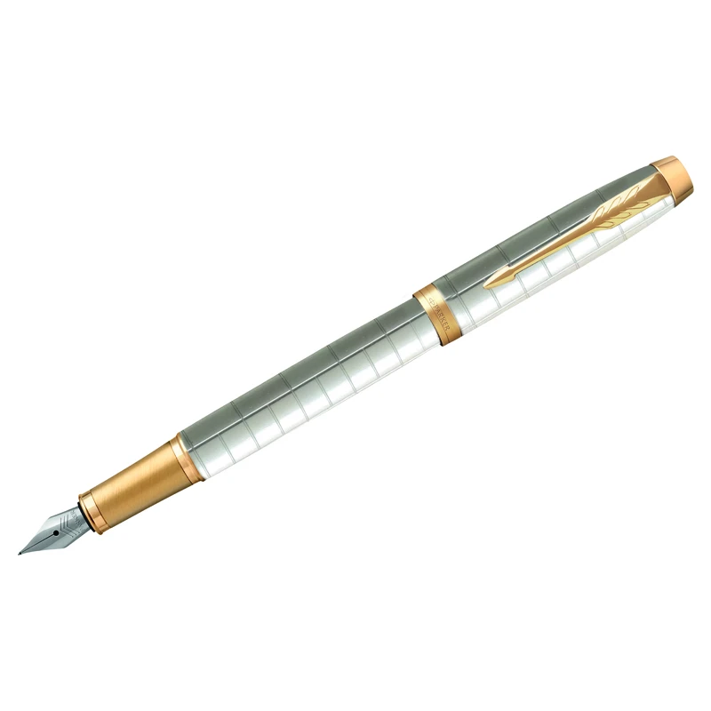 Ручка перьевая Parker "IM Premium Pearl GT" синяя, 0,8мм, подарочная