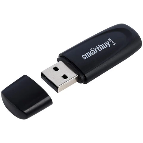 Флеш-диск 64 GB SMARTBUY Scout, USB 2.0, черный, SB064GB2SCK