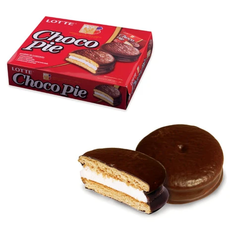 Печенье LOTTE "Choco Pie" ("Чоко Пай"), прослоенное,