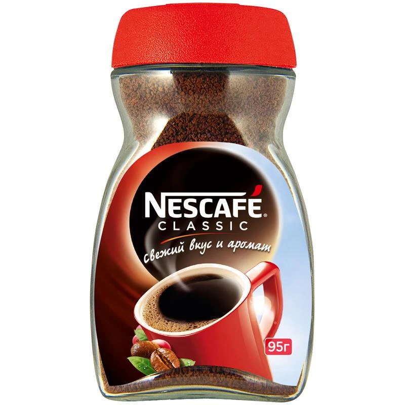 Кофе растворимый Nescafe "Classic", гранулированный, стеклянная банка,
