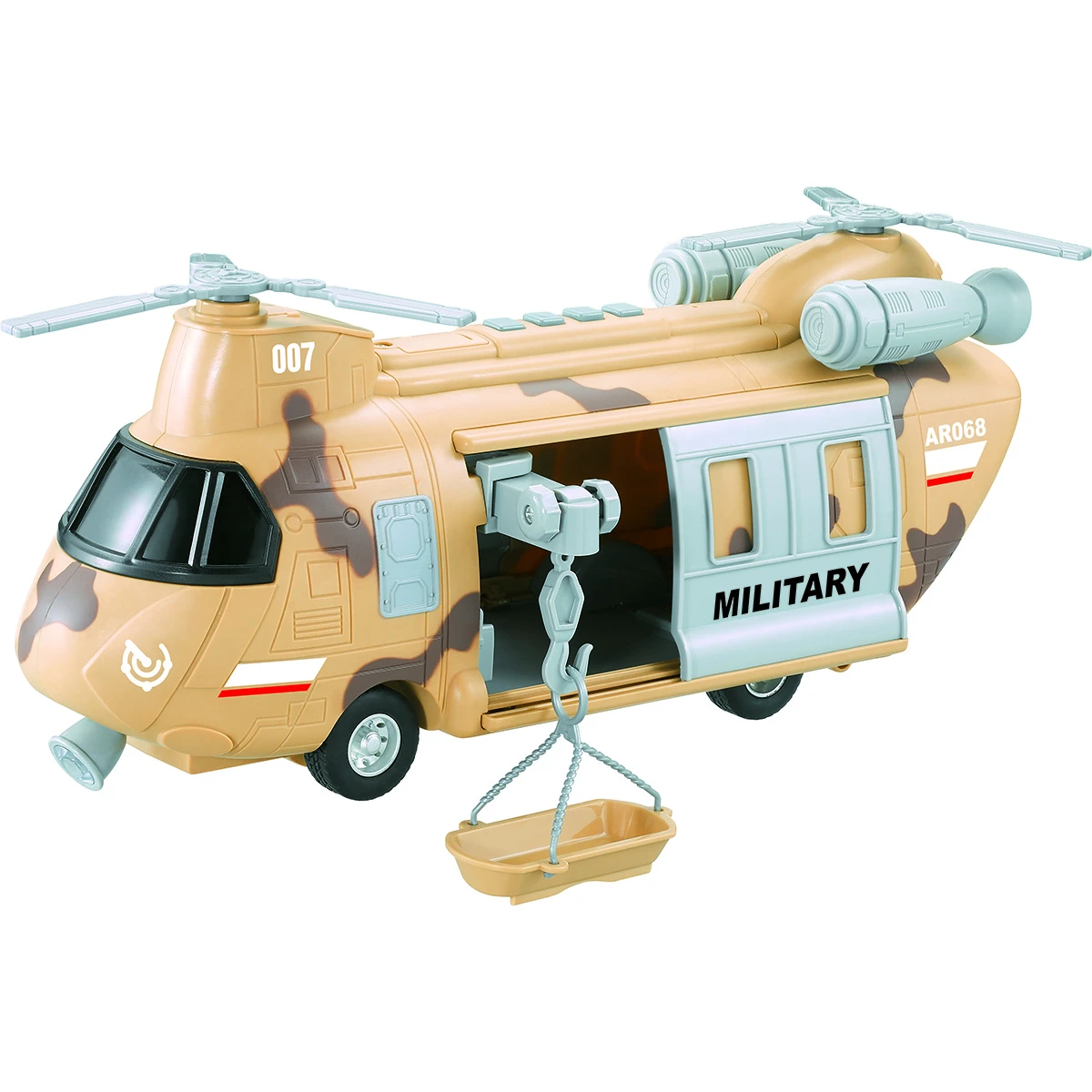 Транспортный вертолет 1:16, со светом и звуком, пустынный
