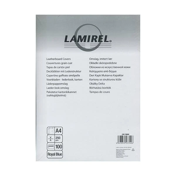 Обложка д/переплета LAMIREL DELTA  черный картон А4 230 мкм 100 шт/уп: