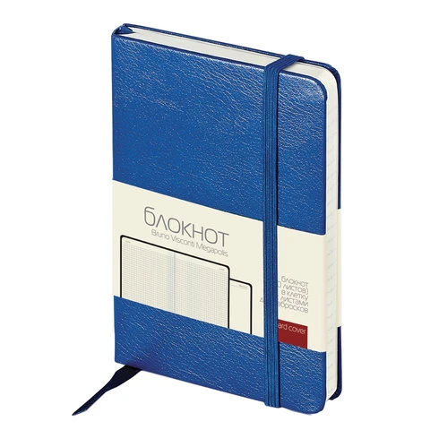 Бизнес-Блокнот А6, 100 л., твердая обложка, балакрон фактурный, на резинке, BV,