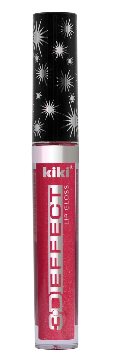 KiKi Жидкая помада - блеск для губ 3D EFFECT 906 малиново-розовый блестки