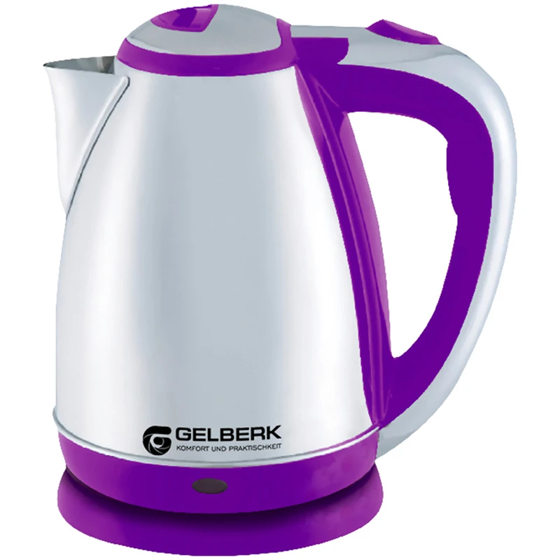Чайник электрический Gelberk GL-319, 1.8л, 1500Вт, нержавеющая сталь, фиолетовый