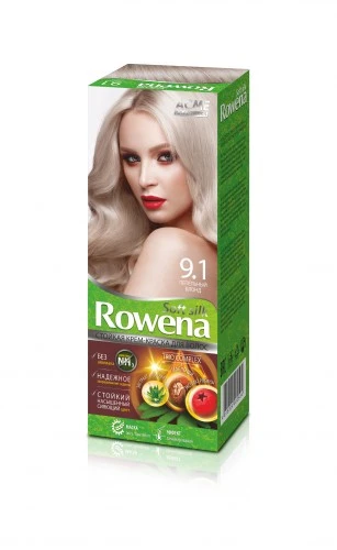 ROWENA Краска для волос "ROWENA SOFT SILK", тон 9.1 Пепельный Блонд