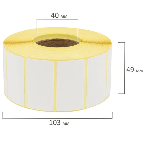 Этикетка ТермоТоп, для термопринтера и весов, 47х26х2000 шт. (ролик),