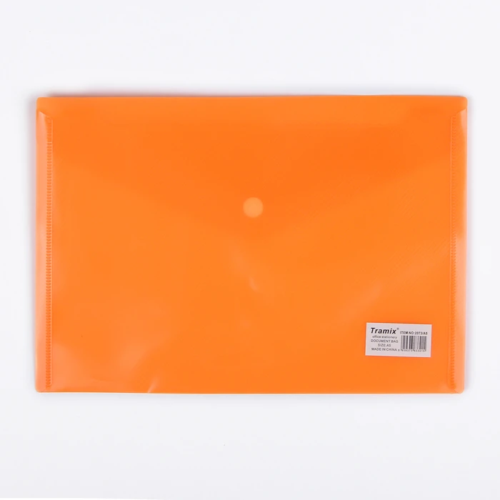 Папка-конверт на кнопке, А5, 180 мкр, рефлённая, МИКС