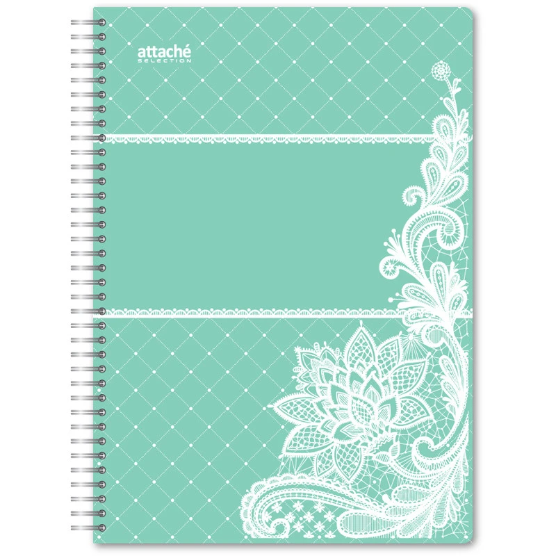 Бизнес-тетрадь 80л,А4,Амели,300х210мм,бирюзовый,80г/квм,тонир