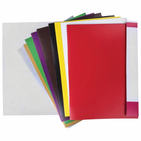 Картон цветной А4 МЕЛОВАННЫЙ (глянцевый), ВОЛШЕБНЫЙ, 10 листов 10 цветов, в