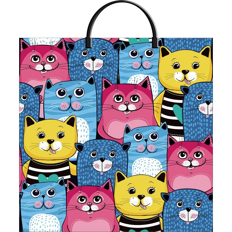 Пакет подарочный пластиковый Кошачья компания 36х37см Пакет подарочный пластиковый Кошачья компания 36х37см