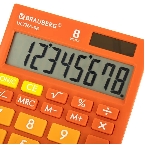 Калькулятор настольный BRAUBERG ULTRA-08-RG, КОМПАКТНЫЙ (154x115 мм), 8