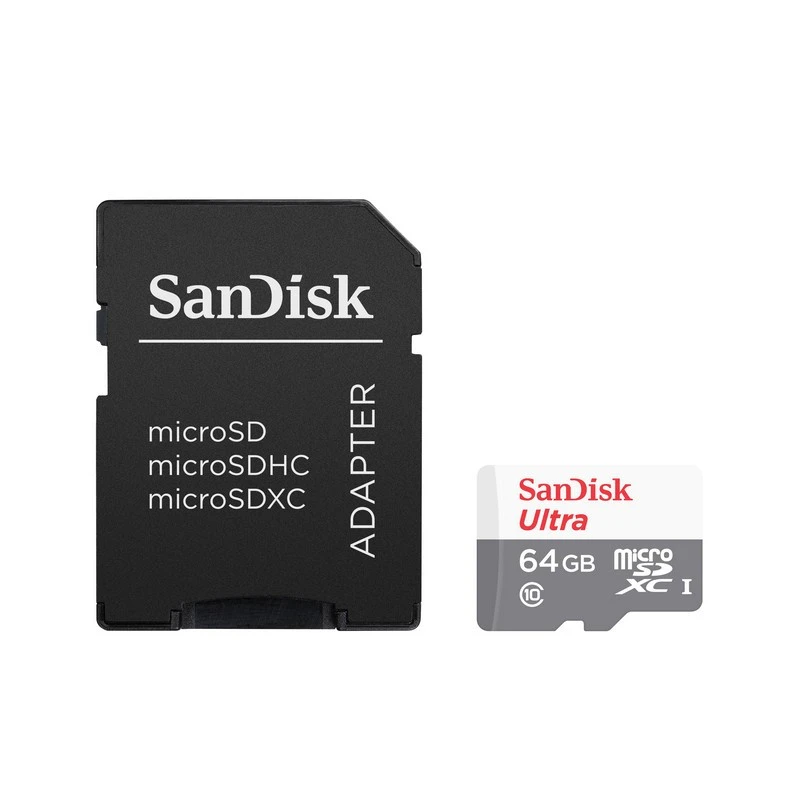 Карта памяти SanDisk Ultra microSDXC UHS-I Cl10 +ад, SDSQUNS-064G-GN3MA Карта памяти SanDisk Ultra microSDXC UHS-I Cl10 +ад, SDSQUNS-064G-GN3MA