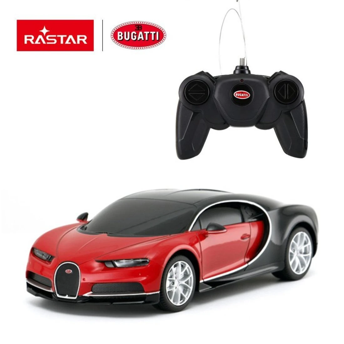 Машина на радиоуправлении 1:24 Bugatti Chiron Цвет Красный