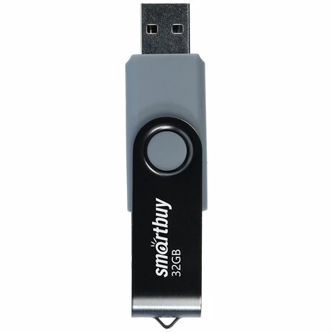 Флеш-диск 32 GB SMARTBUY Twist USB 2.0, черный, SB032GB2TWK