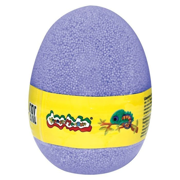 Пластилин шариковый мелкозерн. Каляка-Маляка фиолетовый 150 мл., в яйце