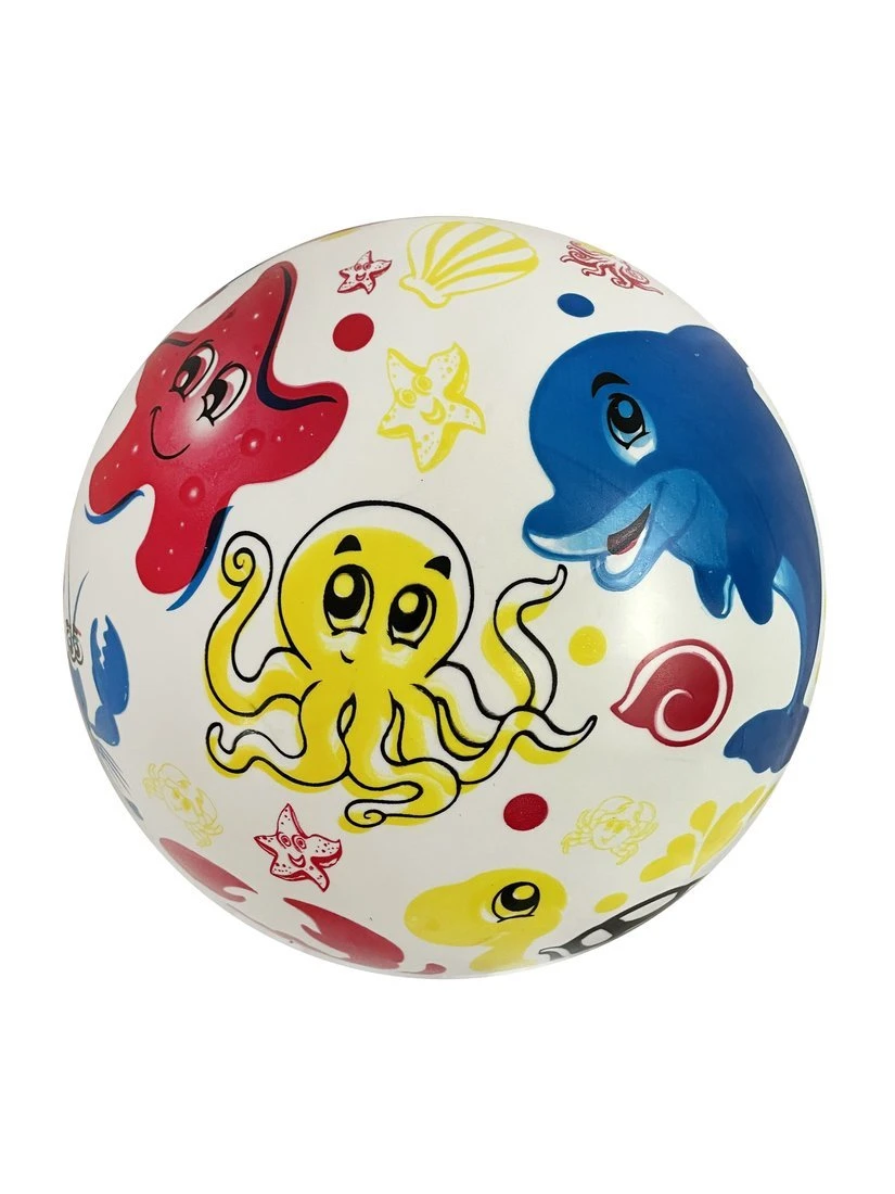 Мяч Moby Kids детский 22 см. с флуоресцентными цветами Море, 60 г., ПВХ, в