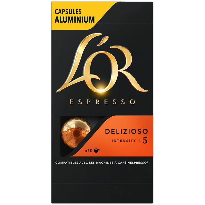Кофе в капсулах  L'OR "Espresso Delizioso", капсула 5,2 г, 10 алюм.
