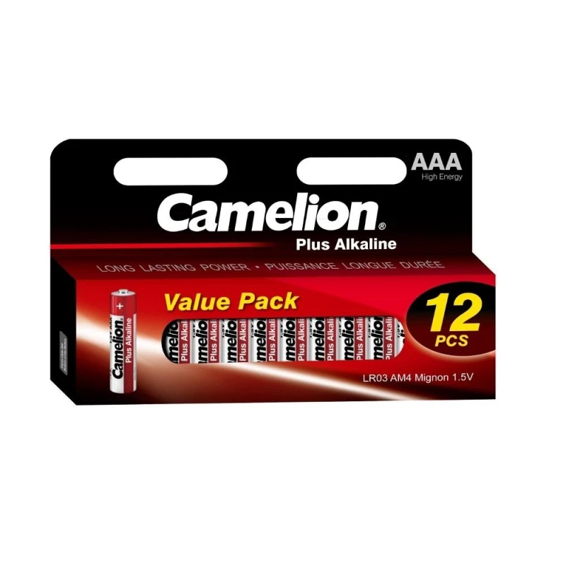 Батарейка Camelion Plus Alkaline 12шт/бл (LR03-HP12, 1.5В) (14260)